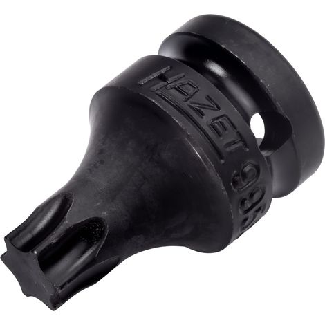 Hazet Schlag-Maschinenschrauber Schraubendreher-Steckschlüsseleinsatz 995S-T55, 1/2 (12,5 mm) Vierkant hohl, Innen TX Profil, SW T55 (1/3)