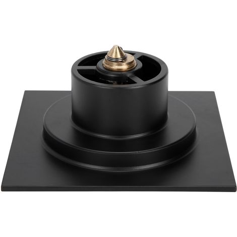 Siphon de Sol Pop‑Up Anti‑Débordement avec Grille Carré, Drain Rapide Cuisine/Salle de Bain, Noir, Matériel Brass, Dimension 10x10cm/50‑75mm (1/5)