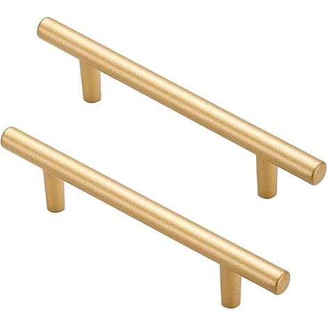 2 Pièces Poignée Porte Coulissante Boutons de Meuble Poignée de Porte Poignées de Tiroir en Alliage D'aluminium Or(Size:Hole Distance 96mm) (1/3)