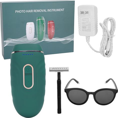 Épilateur Flash IPL 500 000 impulsions, appareil d'épilation corporelle portatif pour homme et femme, indolore, tension 110-240V, prise américaine, couleur vert (1/5)