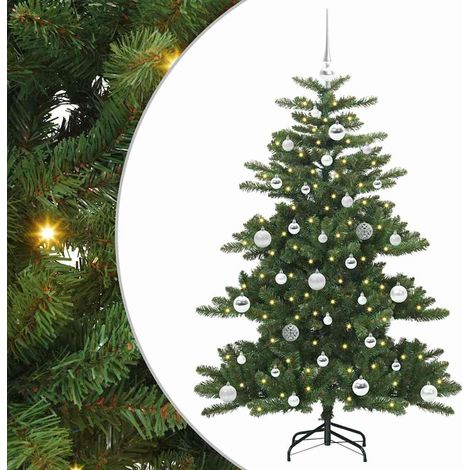 Sapin de Noël  Arbre de Noël Artificiel à Branches Articulées Vert 150 cm (1/5)
