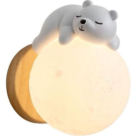 Applique Murale Moderne pour Chambre d'enfant, créativité Nordique, Dessin animé Mignon, Lapin, Lune, Chambre d'enfant, Applique Murale Minimaliste du Milieu du siècle, Lampe Murale (1/5)
