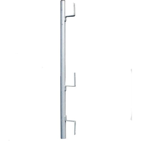 Potelet à planche galvanisé pour garde-corps 2 positions - Ø 40 mm