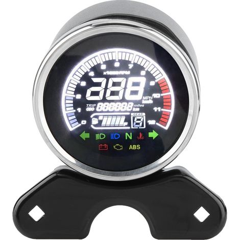 Afficheur LCD Moto Compteur Numérique de Kilomètres Compteur de Vitesse Tachymètre (1/5)