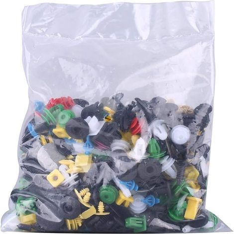 400 pièces en plastique assorti de garniture de porte de voiture Clip de fixation de pare-chocs de retenue Rivet poussoir Kit accessoire de voiture, extérieur automobile,Produits moulés (1/5)