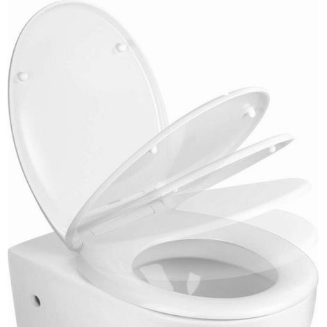 Ogomondo copriwater sedile bianco universale in polipropilene soft closing (1/5)