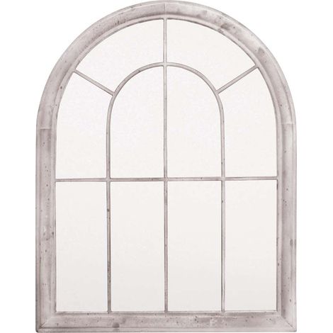 Grand miroir fenêtre en métal Atelier (1/4)