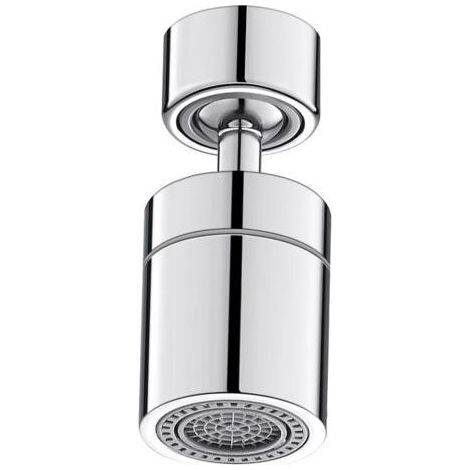 Aérateur de robinet pivotant à grand angle, pulvérisateur double fonction pivotant à 360 °, robinet de lavabo, aérateur de robinet de cuisine, bec anti-éclaboussures (39 × 28 mm) (1/3)