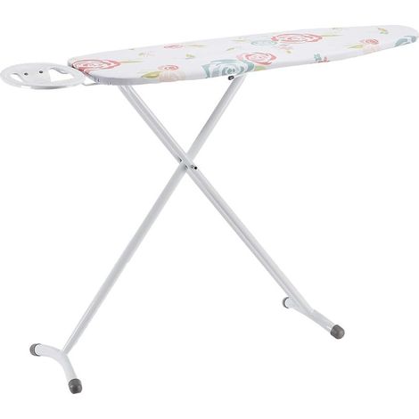 Planche à repasser avec repose-fer ovale, Classica, Petit format, 109 x 35 cm - Blanc, À fleur, 131.5 cm x 34 cm x 87 cm (1/5)