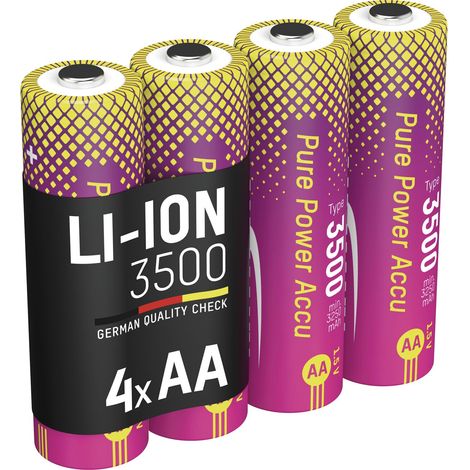 ANSMANN Pure Power Mignon AA 3500, hohe Kapazität und lange Laufzeit (1/5)