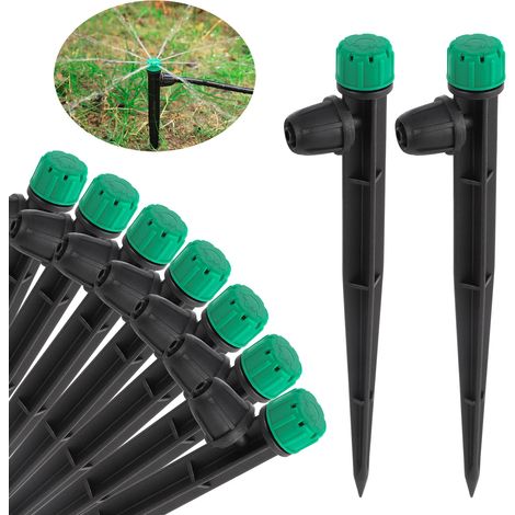 (30 goutteurs) Arroseur à pointes réglable, support à 8 trous, goutteur pour jardin, pelouse, fleurs en pot, irrigation par arrosage goutte à goutte sur piquet (1/4)