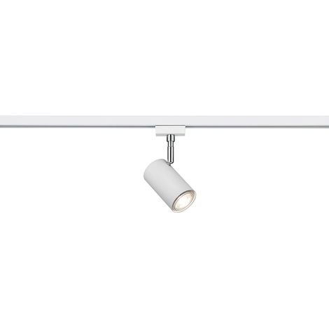 DUOLINE MARLEY SPOT ORIENTABILE METALLO BIANCO L. 10,2CM PER SISTEMA BINARIO 1 LUCE ATTACCO GU11 (1/2)
