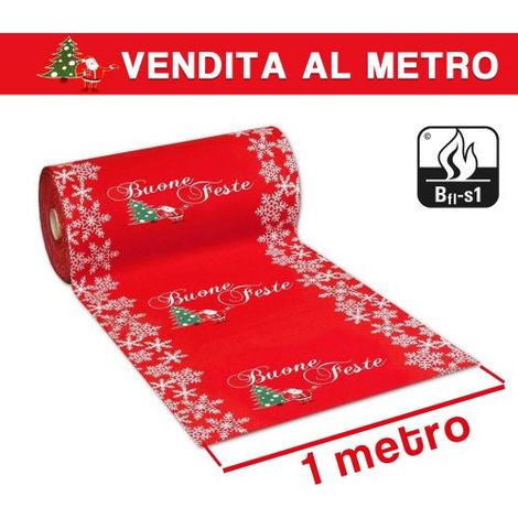 PASSATOIA TAPPETO NATALE NATALIZIA ADDOBBO BUONE FESTE FESTA AL MT (14248) (1/3)