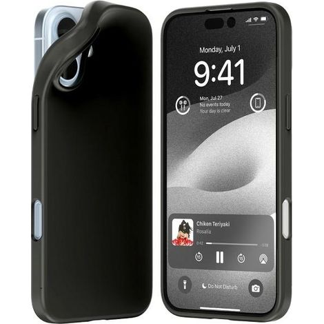 Mercury Soft iPhone 16 Plus 6,7 Zoll, schwarz/schwarz
