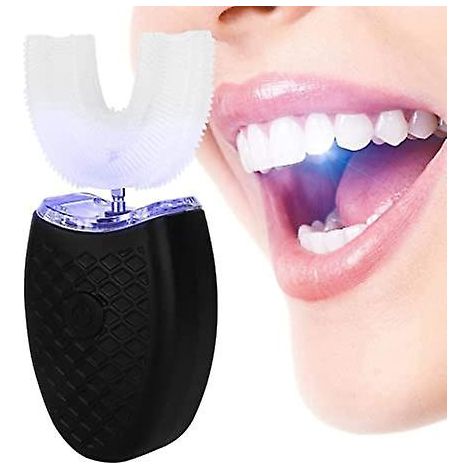 brosse Dents Adulte En Forme De U, T Brosse Dents Sonique Lectrique Brosse Dents De Nettoyage Automatique Outil De Soin Buccal Avec Tte De Bros (1/5)