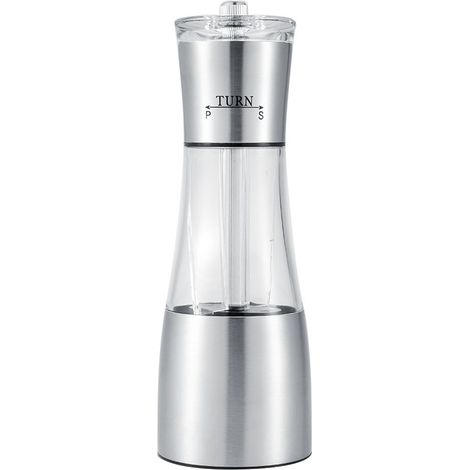 Moulin à sel et poivre double manuel 2 en 1 en acier inoxydable, ustensile de cuisine (1/5)