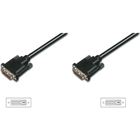 DIGITUS DVI-D-Kabel DVI(24+1) - DVI(24+1) St/St 2,00m schwarz (AK-320108-020-S)