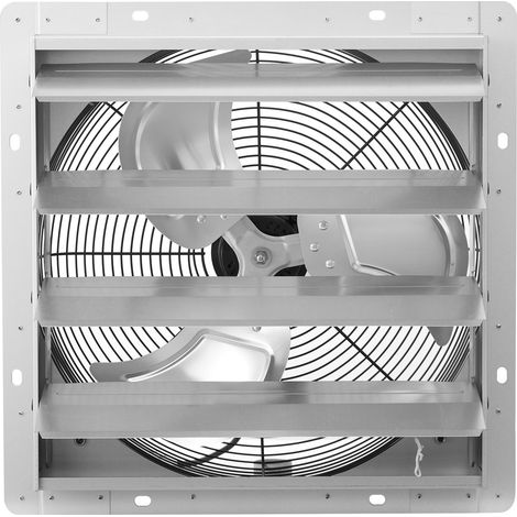Mophorn Ventilador extractor de aire con persiana, 1350 RPM, 72 W, flujo de aire de 6,8 m/s, carcasa de acero, ventilador de pared industrial con cable precableado para áticos, talleres y garajes (1/5)