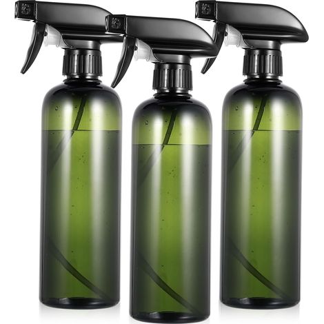 3 Flacon pulvérisateur, 500ml, Plastique résistant, Buse à ressort, Usage domestique et jardinage