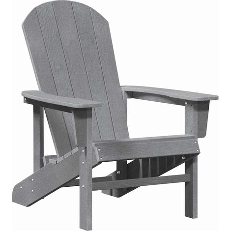 Chaise de jardin  Chaise Adirondack Gris clair 82 x 74 x 92 cm HDPE (1/5)