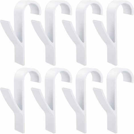8-teiliges Heizkörperhaken-Set, Handtuchhaken für Heizkörper, weißer Kunststoff-Heizkörperhaken, Heizkörperhaken für Badezimmer, Handtuchhalter, Hakenzubehör (1/5)