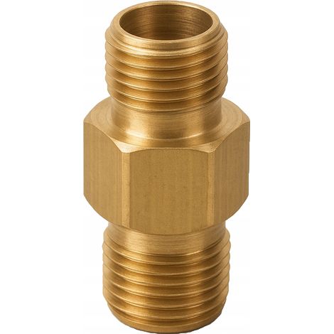 Rosfix Adapter 1/4" GZ auf 1/4" GZ – Messing Reduzierung für Hochdruckreiniger Außengewinde Korrosionsbeständig Für Wasser & Luft Hochdruckanschluss