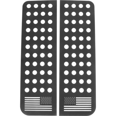 piezas de mosquiteras para ventanas de puertas traseras, embellecedor de cristal de aleación de aluminio, tira embellecedora de bandera para Jeep Wrangler JK Unlimited 2007-2017. (1/5)
