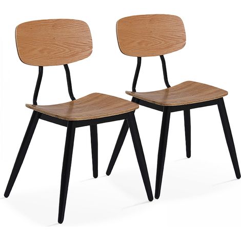 Lot de 2 chaises en bois