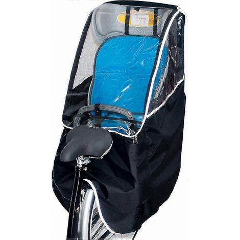 Housse imperméable pour siège enfant de vélo, protection contre le vent et la pluie respirante pour le siège arrière avec ouverture avant, pour faire du vélo par tous les temps.-AquaForge