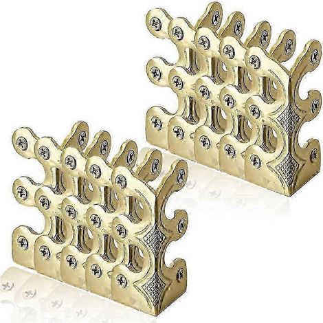 Lot de 10 protections d'angle pour plinthes - Protections d'angle décoratives en laiton (1/5)