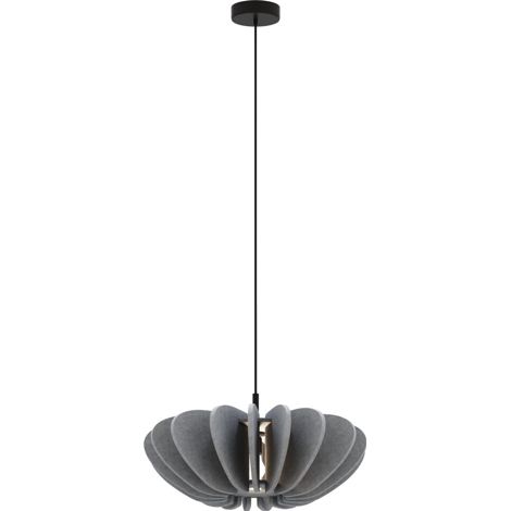 Maytoni Cambio Plafonnier suspendu moderne noir 1xE27 abat-jour gris