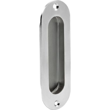Schiebetürmuschel Schiebetürbeschlag Edelstahl Einlassmuschel Türgriff 120x40mm (1/2)