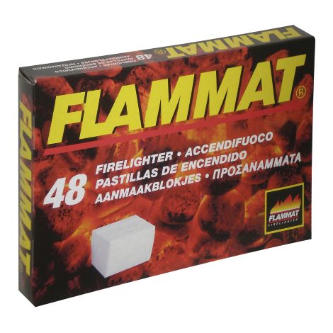 Flammat accendifuoco 48 cubetti per camino caminetto stufa barbecue