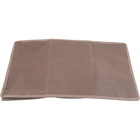 Pochette de rangement pour télécommande avec porte-gobelet, à suspendre sur accoudoir de canapé (Marron) (1/5)