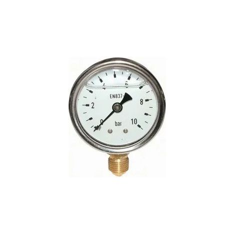 Radial Glyzerin Manometer D.63 von 0 bis 10 bar