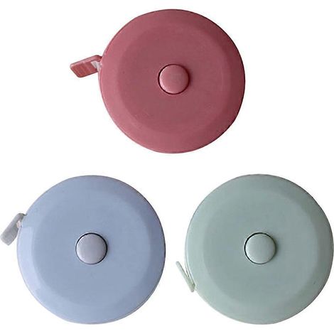 Lot de 3 rubans à mesurer rétractables, rubans à mesurer multi-usages, outils de couture-5x5cm (1/3)