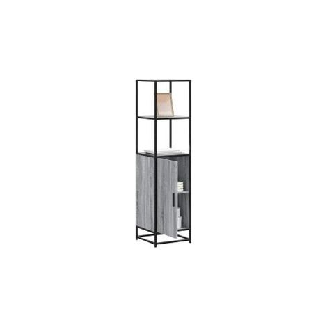 Buffet haut sonoma gris 35,5x35x139 bois d'ingénierie métal (1/5)