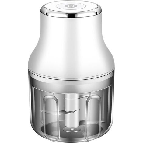 Mini robot culinaire, mini hachoir rechargeable par USB, puissant broyeur d'ail, mixeur de légumes, hachoir à légumes sans fil pour fruits, viande, etc 250ml (1/4)