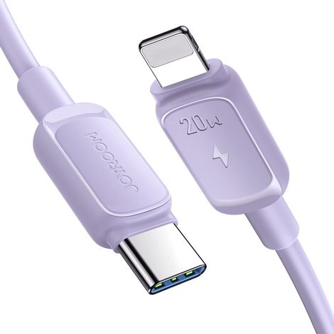 Cable USB-C/Lightning Joyroom Multicolor Serie A14 de 20 W y 1,2 m - Morado (1/5)