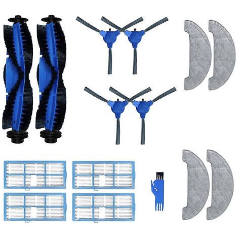 LAN Pièces de rechange pour aspirateur robot Ultenic série D5 (D5S, D5S Pro, D5S Pro+) : brosse principale, filtre HEPA et chiffon de nettoyage. (1/5)