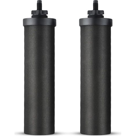 Wasserfilterelement, Aktivkohlepatronen für das Berkey BB9-2 Schwerkraftfiltersystem, schwarz (1/5)