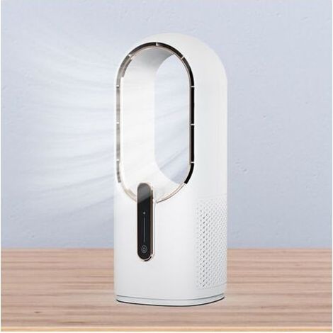30 cm großer, blattloser Tischventilator, leise, 3 Geschwindigkeitsstufen, Touch-Bedienung, leicht zu reinigen, kleiner Tischventilator, leise, ideal für Büro, Wohnzimmer, Schlafzimmer (1/5)