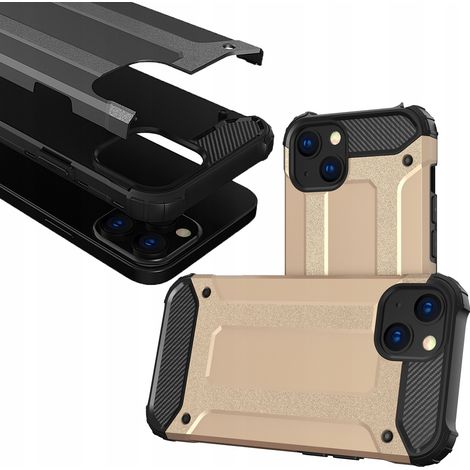 Cover ibrida protettiva per iPhone 13 mini, colore oro. (1/5)