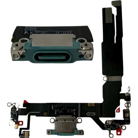 Conector de carga USB original ORG desmontado para iPhone 16 (verde azulado) (1/4)