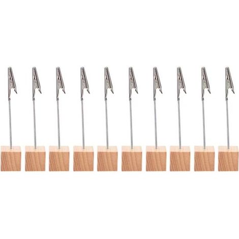 10 teiliger Fotohalter aus Holz mit Clip Kreativer Kartenhalter & Notizhalter Tischdekoration für Büro und Zuhause (1/5)