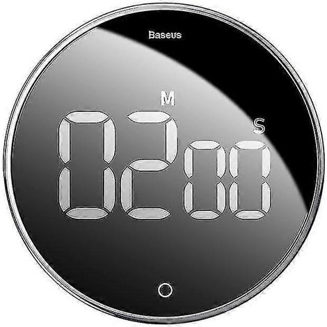 Minuteur de cuisine numérique LED grand format avec bouton en métal, idéal pour les comptes à rebours de cuisson dans les cuisines et les salles de classe. (1/5)