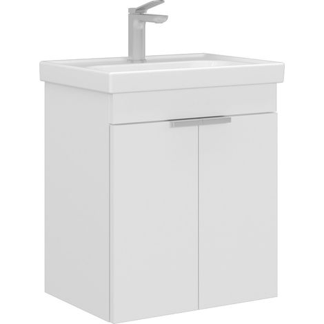 Waschtischunterschrank "Desna 50" – 50 x 38 x 58 cm – Mattweiß (1/3)