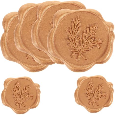 Goldene Wachssiegelaufkleber aus Klebesticker Material 6