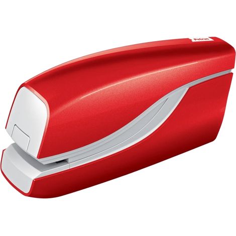 Petrus wow e-310 agrafeuse électrique sans contact - jusqu'à 10 feuilles - agrafage fermé - utilise des agrafes petrus nâº10 - couleur rouge métallisé