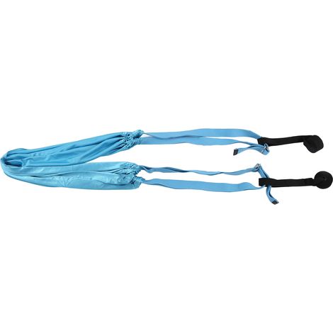Hamac de yoga pour la maison, idéal pour l'équilibre sur les mains et les jambes écartées. Hamac aérien élastique portable et extensible pour l'entraînement à domicile. Bleu ciel. (1/5)